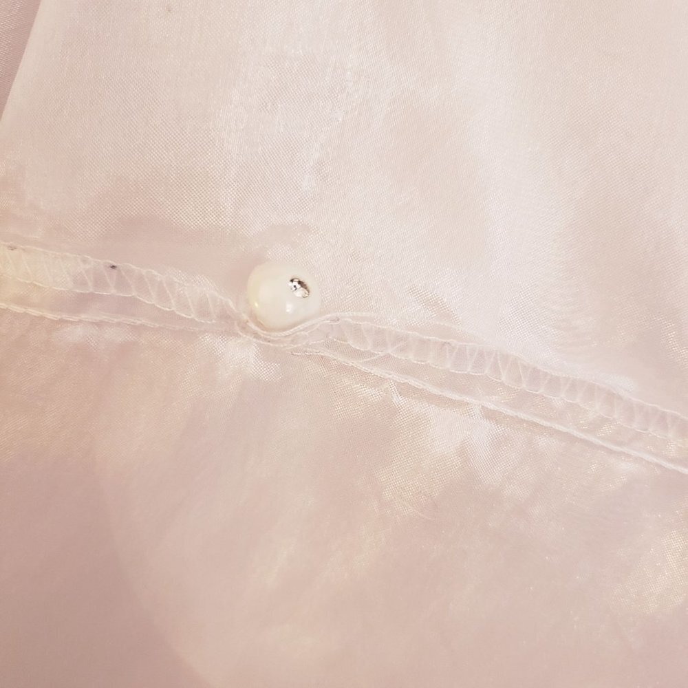 Dove Vintage White Sheer Oversized Shirt/Duster Relaxed Fit Size 1X EUC - Picture 8 of 9